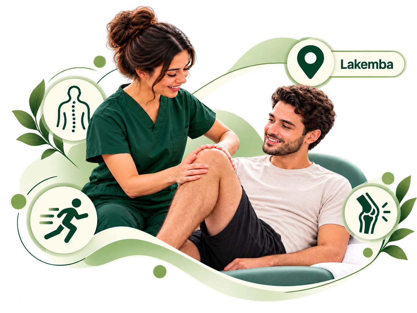 Injurease clinician providing specialist injury recovery care to a patient at the Lakemba clinic in Sydney.