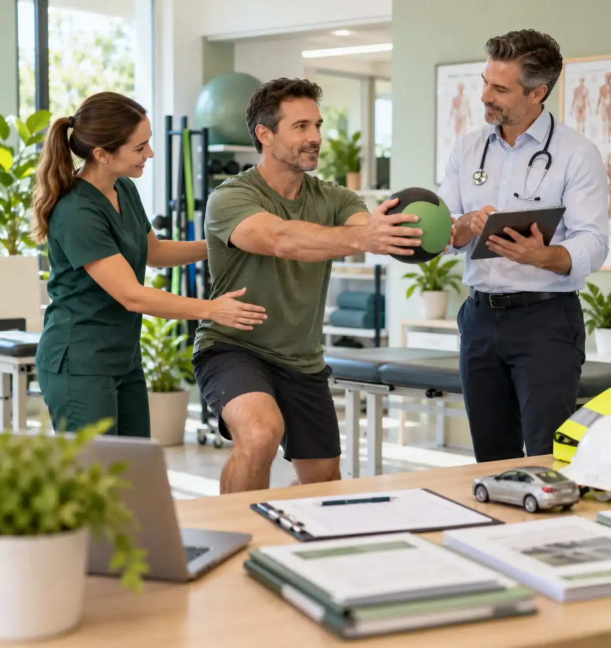 Prestons clinic team supporting a patient with coordinated WorkCover, CTP, occupational health and injury management services.