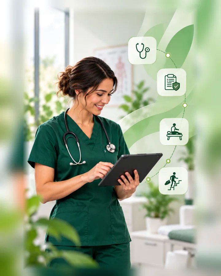 Female Injurease clinician coordinating specialised WorkCover, CTP and occupational injury recovery care in Sydney.