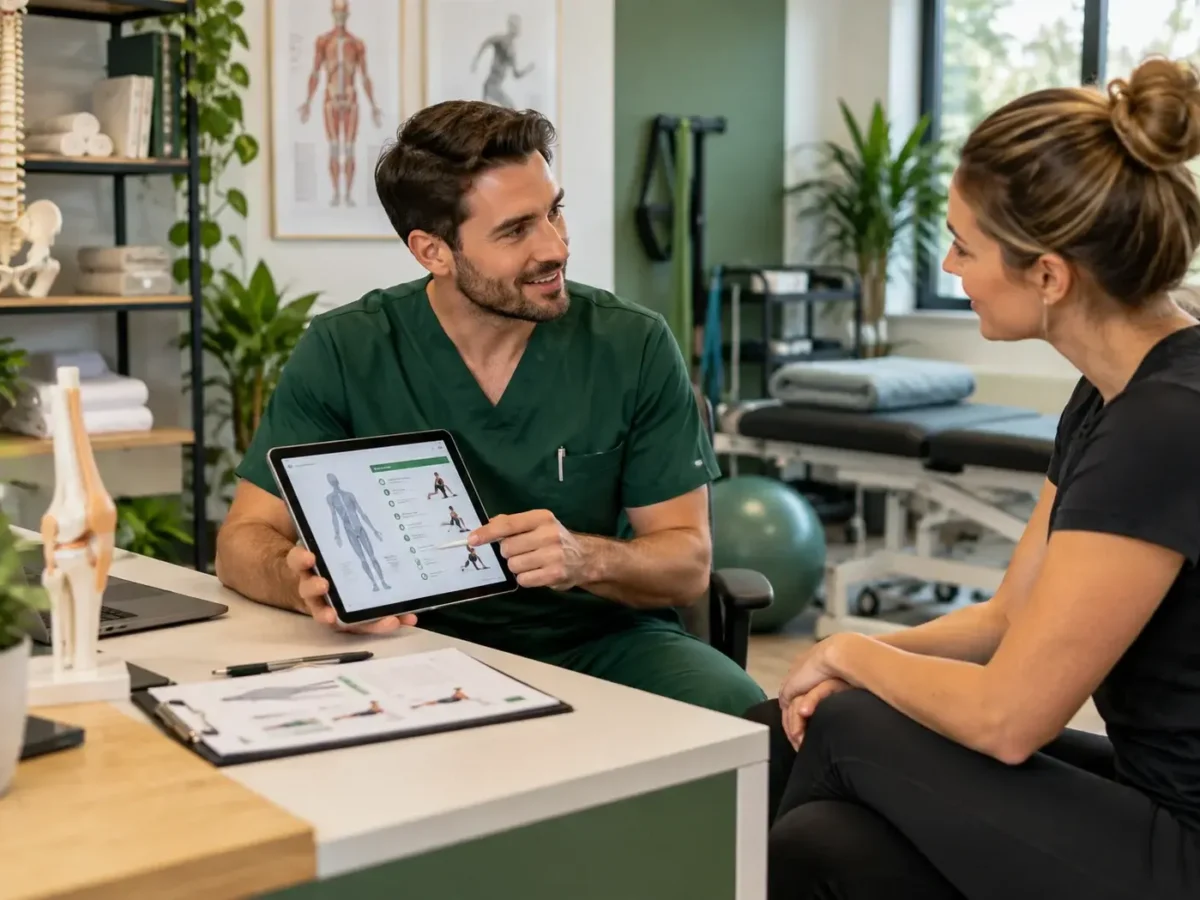 GP discussing a tailored treatment plan with a patient at Injurease Recovery Clinic in Sydney.