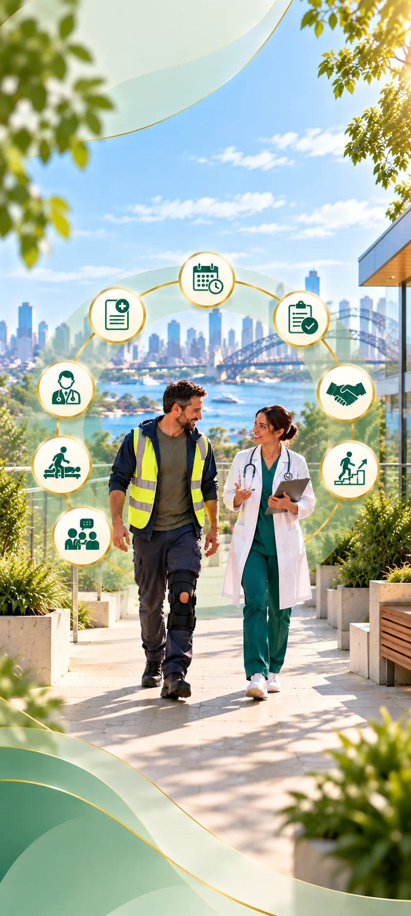 WorkCover patient receiving coordinated medical care, treatment planning and Return-to-Work support in Sydney.